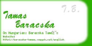 tamas baracska business card